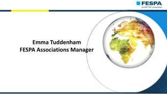 Emma Tuddenham  FESPA Associations Manager  Thank you   Innovations in Print  Europes first