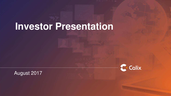 investor presentation