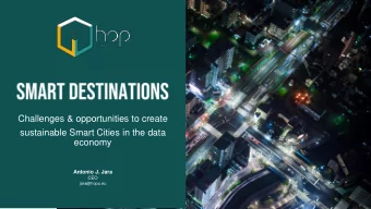 Challenges &amp; opportunities to create  sustainable Smart Cities in the data  economy  Antonio J.