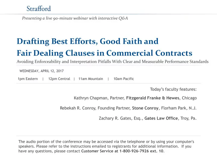 fair dealing clauses in commercial contracts