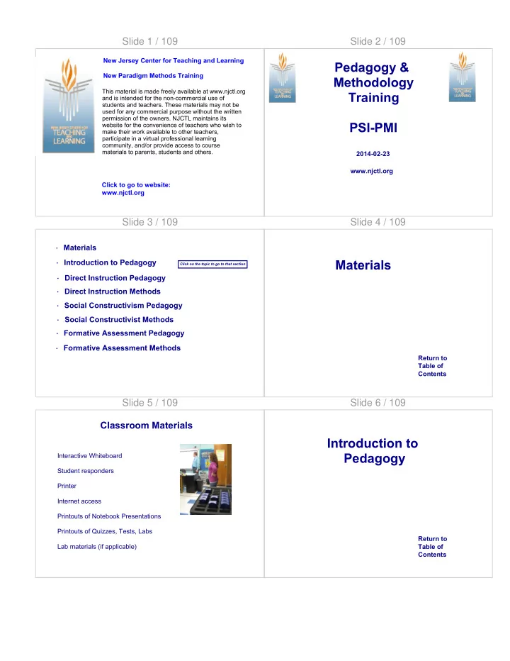 introduction to pedagogy