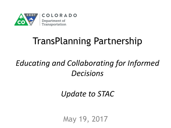 transplanning partnership