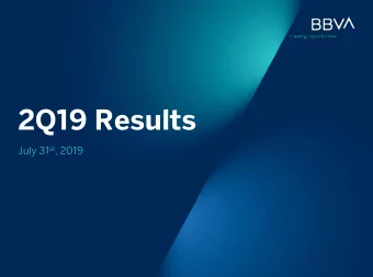 2Q19 Results July 31 st , 2019  2Q19 Results  2 July 31 st 2019  Disclaimer  This document is only