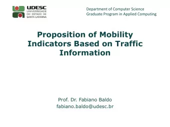 Information  Prof. Dr. Fabiano Baldo  fabiano.baldo@udesc.br  Short CV  Associate professor of