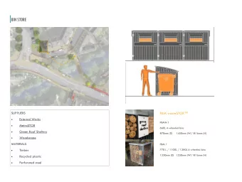 |  BIN STORE  SUPPLIERS PBM wasteSTOR  External Works    PBMN 1    MetroSTOR  660L