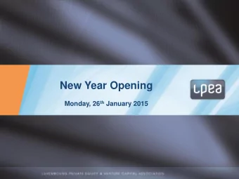 Agenda  Welcome note  LPEA - Your organisation  2  2014 in the mirror  Key Initiatives 2015