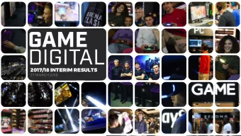 2017/18 INTERIM RESULTS  27 MARCH 2018  GAME DIGITAL PLC  INTERIM RESULTS 2017/18  Forward