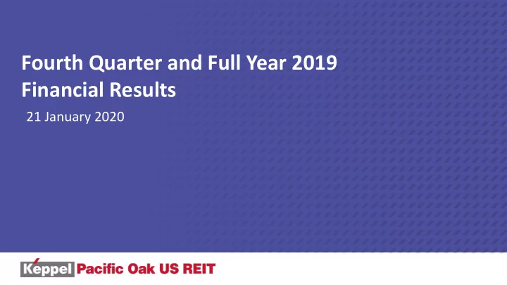 financial results