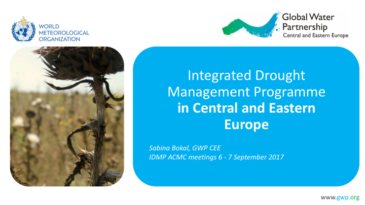 integrated drought management programme in central and