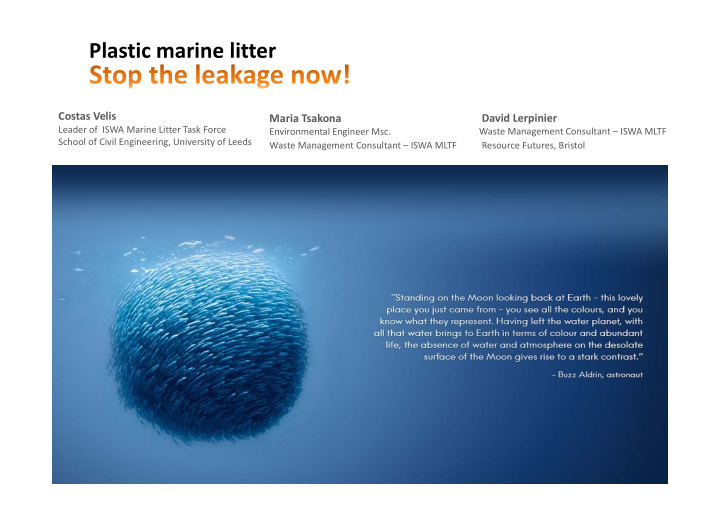 plastic marine litter