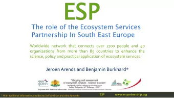 Partnership In South East Europe  Worldwide network that connects over 2700 people and 40