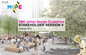 STAKEHOLDER SESSION V  October 2015  Meeting Agenda  October 26, 2015 - 9:00 am  PART 1 - DRAFT