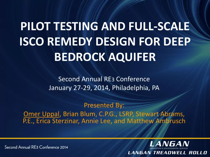 pilot testing and full scale