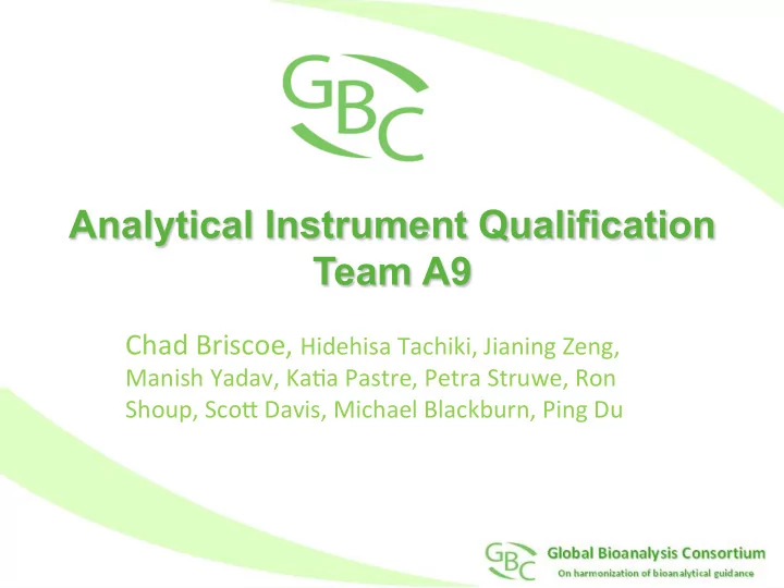 shoup scoa davis michael blackburn ping du why aiq in gbc