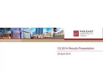 Cover  1Q 2014 Results Presentation  29 April 2014  Agenda  Page  Results Highlights  3  Portfolio