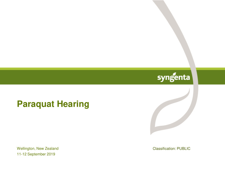 paraquat hearing