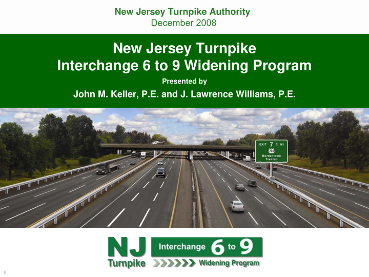 new jersey turnpike interchange 6 to 9 widening program