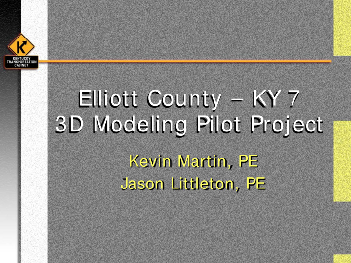 elliott county ky 7 3d modeling pilot project