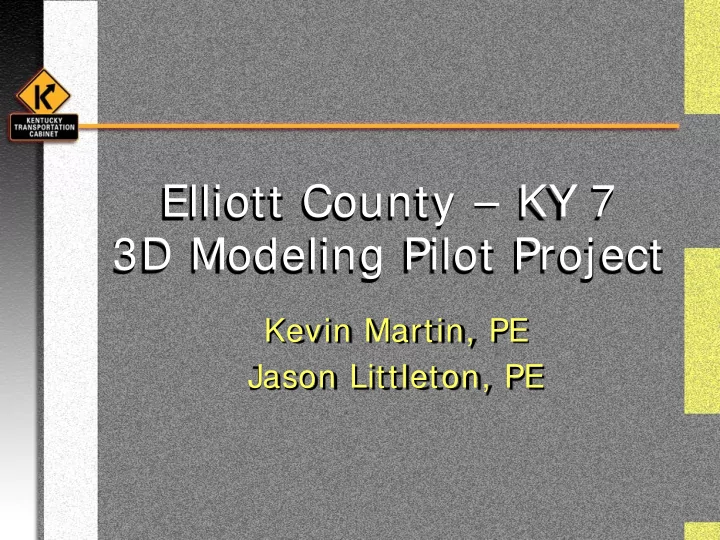 elliott county ky 7 3d modeling pilot project