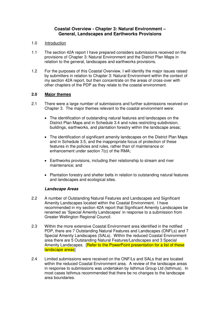 coastal overview chapter 3 natural environment general