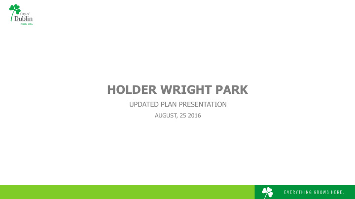 holder wright park