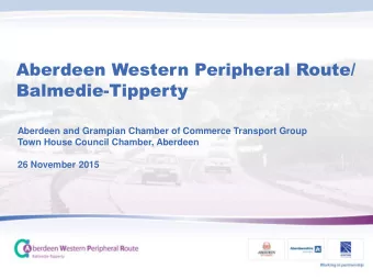 Aberdeen Western Peripheral Route/ Balmedie-Tipperty  Aberdeen and Grampian Chamber of Commerce