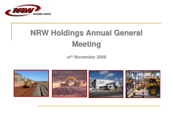 nrw holdings annual general nrw holdings annual general