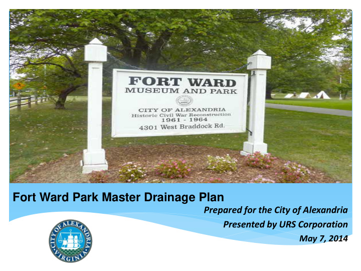 fort ward park master drainage plan