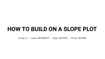 HOW TO BUILD ON A SLOPE PLOT  Group 6 - Lukas MEYERHOFF - Olga MATUSIK - Elise MATHON  Advantages