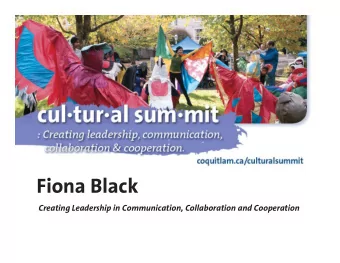 Fiona Black Creating Leadership in Communication, Collaboration and Cooperation  Were all in it