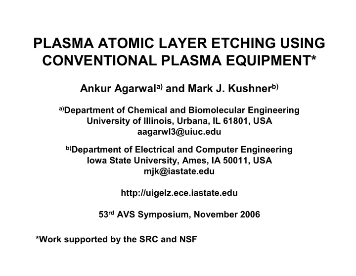 plasma atomic layer etching using conventional plasma