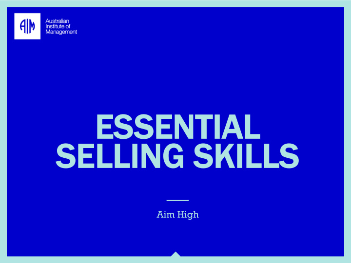 essential al selling s skills