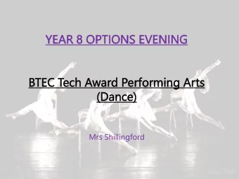 YEAR  R 8 OP  OPTION  TIONS  S EVE  VENI  NING  NG  BTE  TEC  C Tech Awar  ard  d Perfo  forming