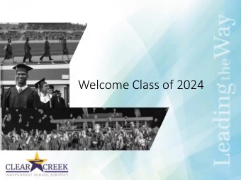 Welcome Class of 2024  In  Introductions Principal  Jamey Majewski Associate Principal