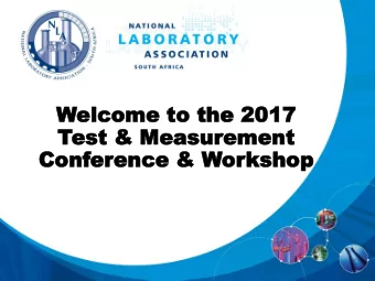 Test &amp;  est &amp; Mea  Measur  surement  ement  Conf  Confer  erence &amp;  ence &amp; Wor