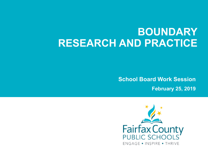 boundary research and practice