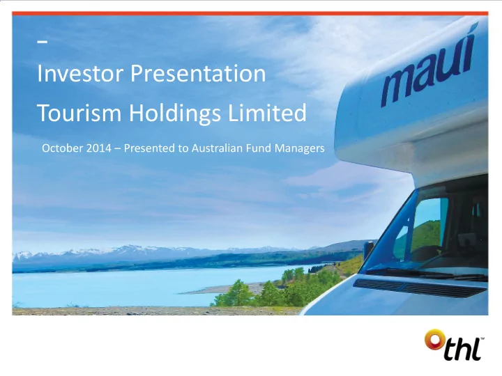 investor presentation