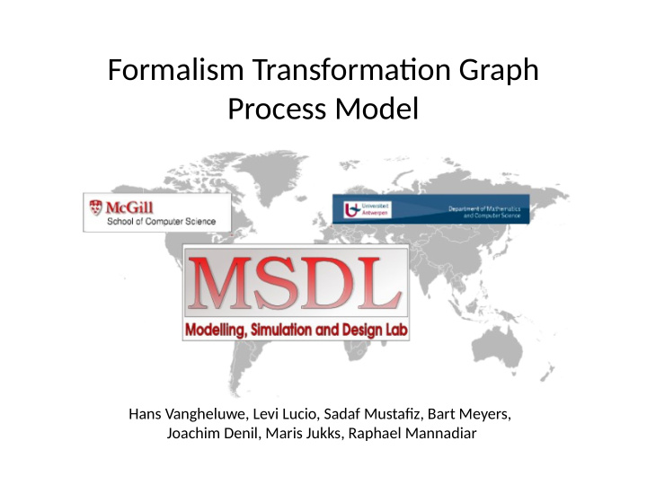 formalism transformatjon graph process model