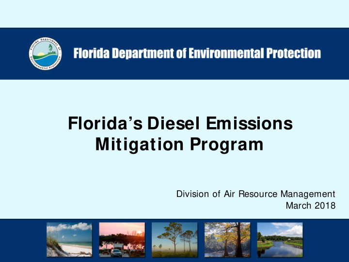 florida s diesel emissions mitigation program