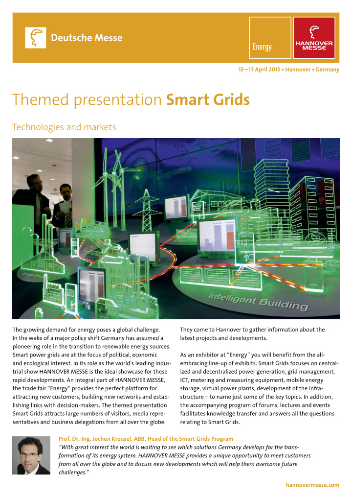 themed presentation smart grids