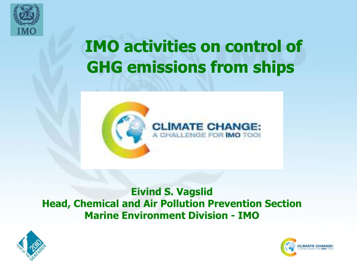 imo activities on control of imo activities on control of