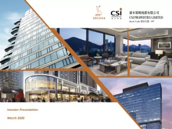 FY 2019  Final Results  Presentation  Jun 2019  Investor Presentation  March 2020  Sep 2017