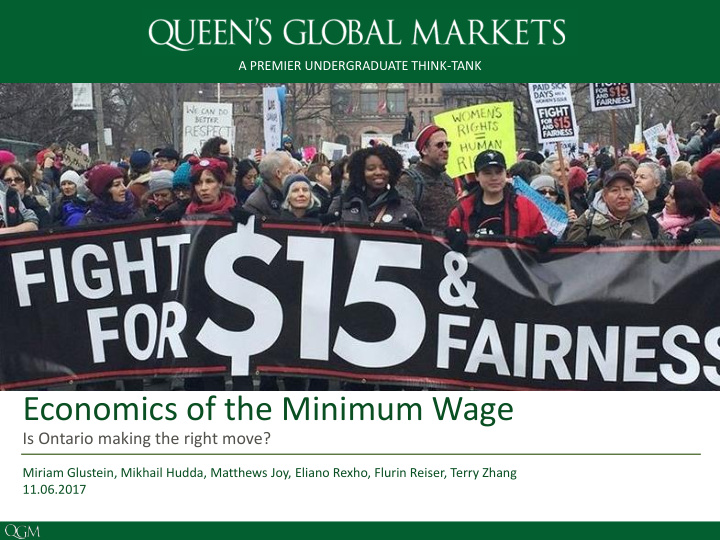 economics of the minimum wage