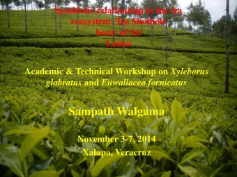 Sampath Walgama  November 3-7, 2014  Xalapa, Veracruz  World Distribution of TSHB  Distribution
