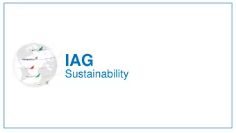 IAG  Sustainability  IAG is committed to being leaders in sustainability  What do we mean by