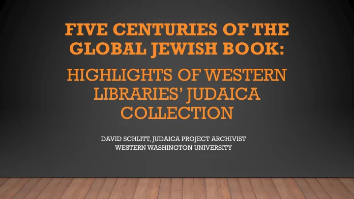 five centuries of the