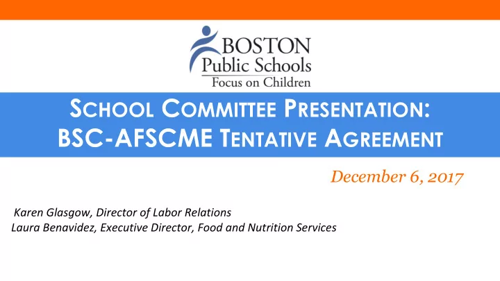 timel meline ine of bsc sc afs afscme cme tentat ntative