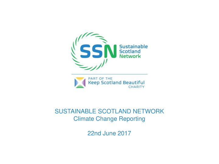 sustainable scotland network climate change reporting