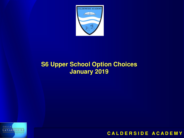 s6 upper school option choices january 2019