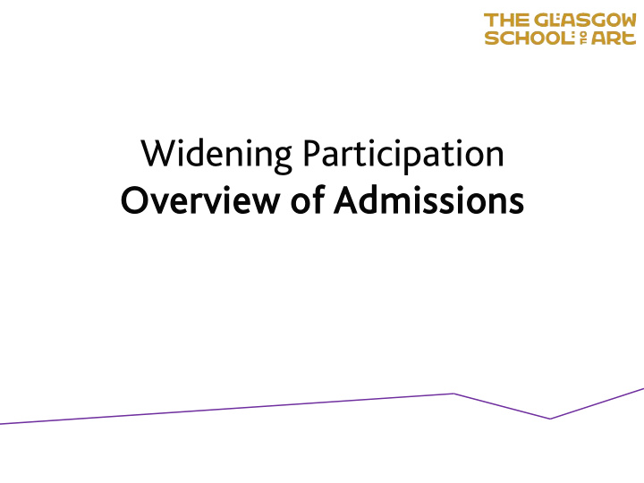 widening participation over erview ew of of a adm dmiss